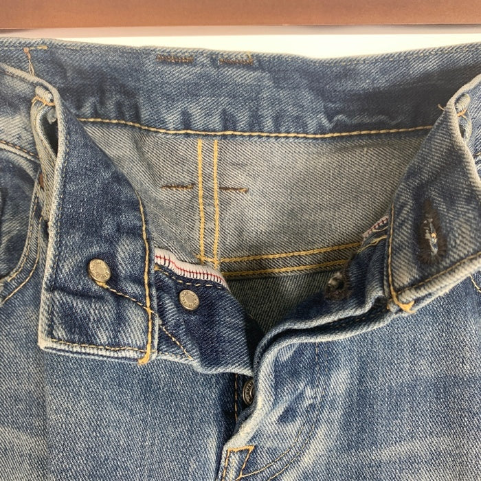 TMT ティーエムティー ダメージ リペア加工 ストレートデニムパンツ インディゴ TPT-S1503 Size M30 福生店