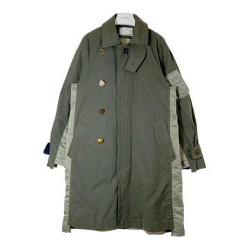 Sacai サカイ 21-02591M 21AW Cotton Oxford Coat コットンオックスフォード 再構築異素材切り替え ステンカラーコート カーキ sizeM 瑞穂店
