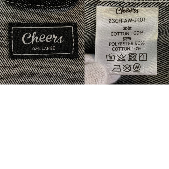 Cheers チアーズ ジップアップ デニムジャケット インディゴ 濃紺 23CH-AW-JK01 Size L 福生店