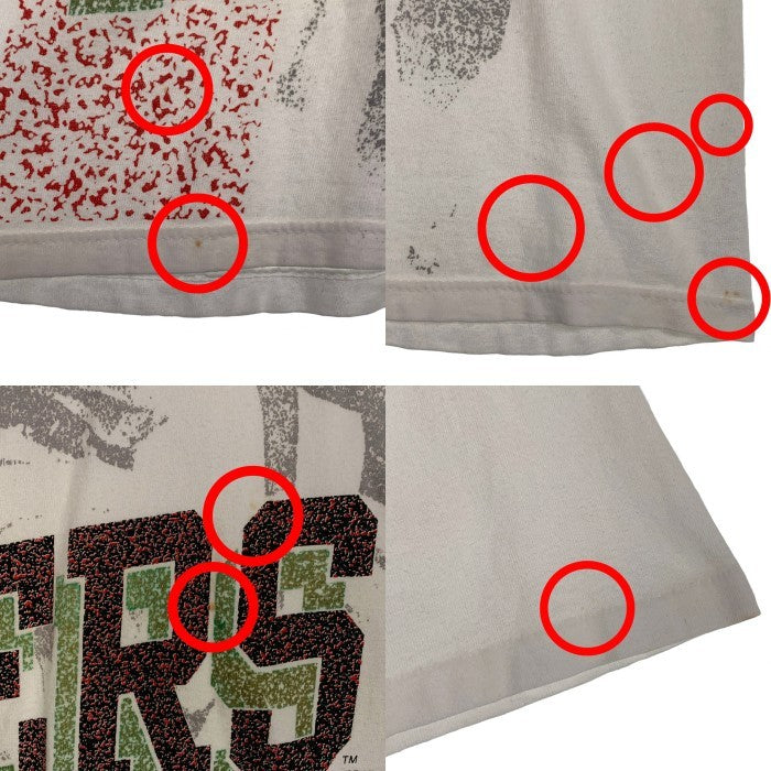 90's NFL 49ERS フロントオーバープリントTシャツ ホワイト 1991コピーライト LOGO7 size XL 相当 福生店