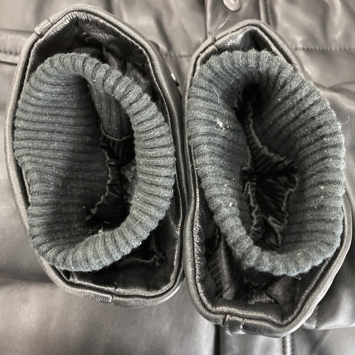 SEDUCTION de NICOLE  オールレザーダウンジャケット　ブラック  48 ※色ヤケあり 瑞穂店