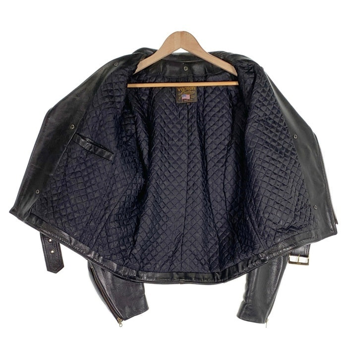 VANSON バンソン C2 レザーダブルライダースジャケット ブラック 現行 Size 44 福生店