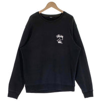 STUSSY ステューシー ロゴ 王冠 バックプリント クルーネックスウェット ブラック Z3000SAS19 Size L 福生店