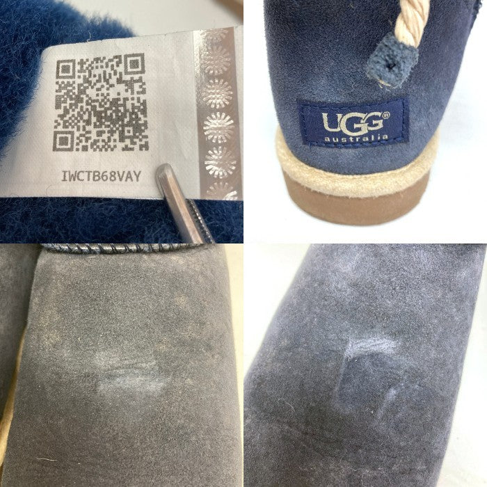 UGG アグ 1006493 W SELENE セリーヌ ショート ムートンブーツ  ネイビーsize25cm 瑞穂店