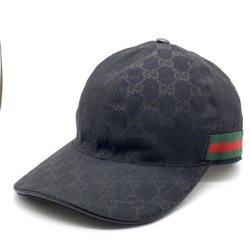Gucci グッチ GGキャンバス シェリーライン ベースボールキャップ ブラック 13364840150 Size M (58cm) 福生店