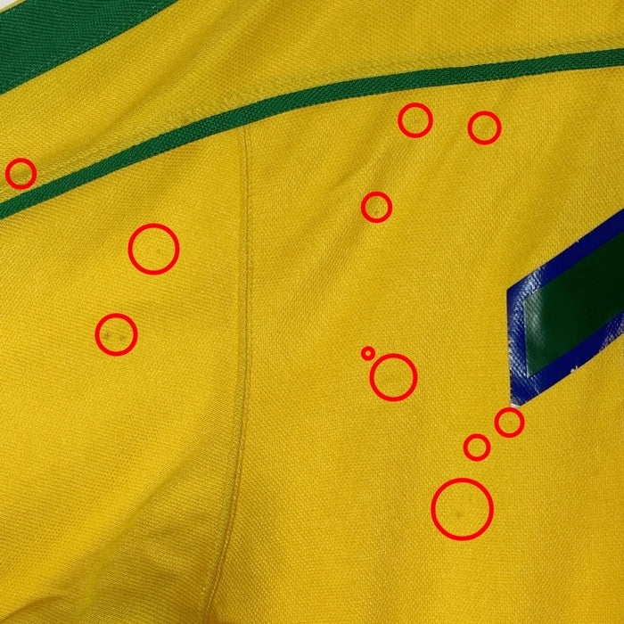 NIKE ナイキ F8 PKH 1998年 フランスW杯 ブラジル代表 13 ゼ・カルロス ユニフォーム イエロー sizeM 瑞穂店