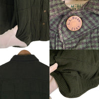 L.L.Bean エルエルビーン コットン 中綿 チェックシャツジャケット グリーン スナップボタン ID285281 Size M-R 福生店