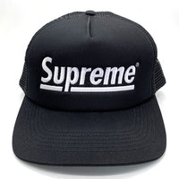 SUPREME シュプリーム 24AW Underline Mesh Back 5-Panel Cap アンダーライン メッシュバック 5パネル キャップ ブラック USA製 福生店