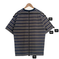 Hide and Seek ハイドアンドシーク 26SS Border S/S Tee ボーダーショートスリーブTシャツ グレー グリーン HT-040926 Size XL 福生店