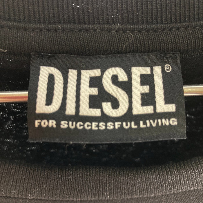 DIESEL ディーゼル A03846 プラスチゾルインクプリント クルーネック Tシャツ ブラック sizeL 瑞穂店