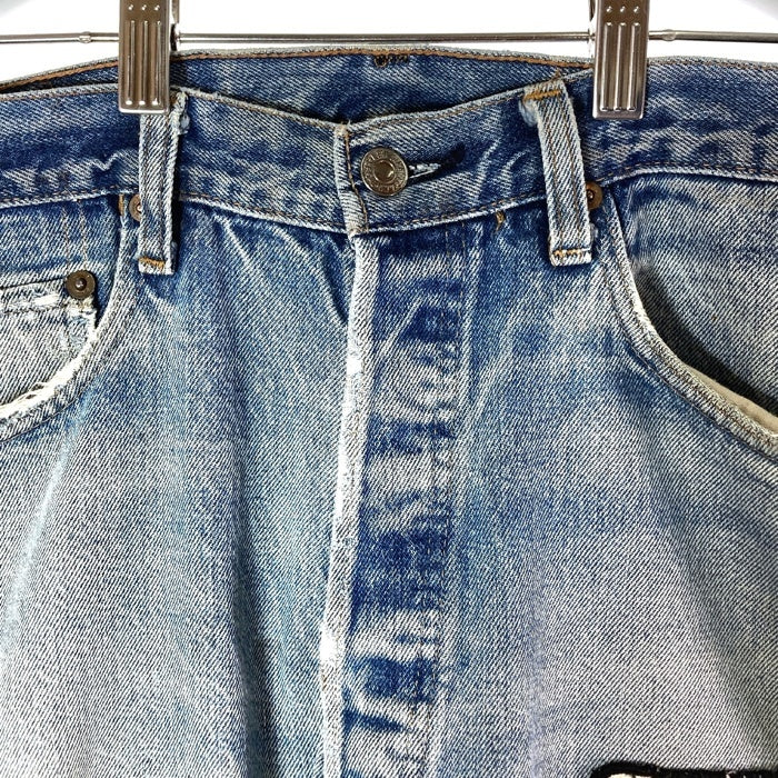 Levi’s リーバイス 501 USA製 ボタン裏6 66後期 8％表記 バックポケットチェーン デニムパンツ ライトインディゴ size- 瑞穂店