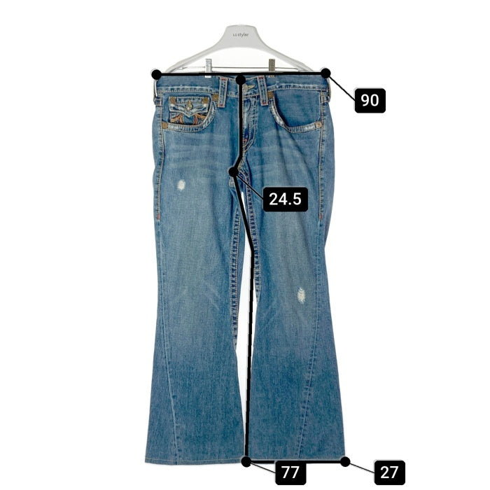 TRUE RELIGION トゥルーレリジョン RAINBOW JOEY ブーツカット デニムパンツ ライトインディゴ size32 瑞穂店