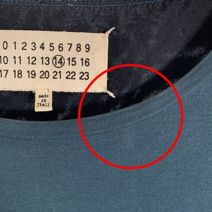 Maison Margiela メゾンマルジェラ 4ステッチ 半袖 Tシャツ ブルー Size 52 福生店