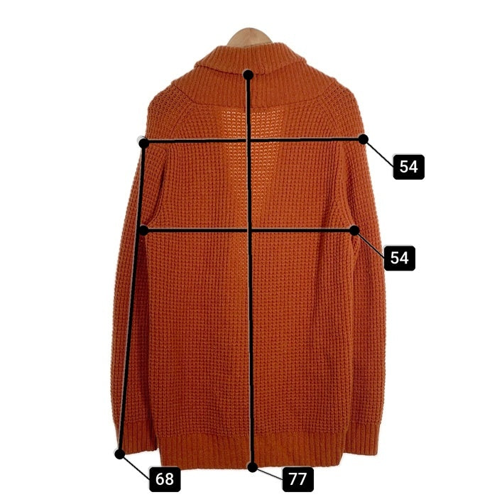 BURBERRY BLACK LABEL バーバリーブラックレーベル ショールカラーウールカーディガン オレンジ Size 3 福生店
