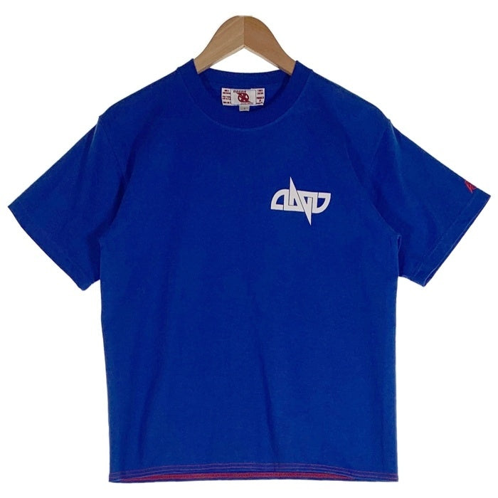 Dagda Leathers ダグダレザーズ プリントTシャツ 袖刺繡 ブルー 旧マッコイ 滝沢氏 Size S 福生店