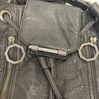 DIESEL ディーゼル 巾着型 レザー 2way ショルダーバッグ ブラック 瑞穂店