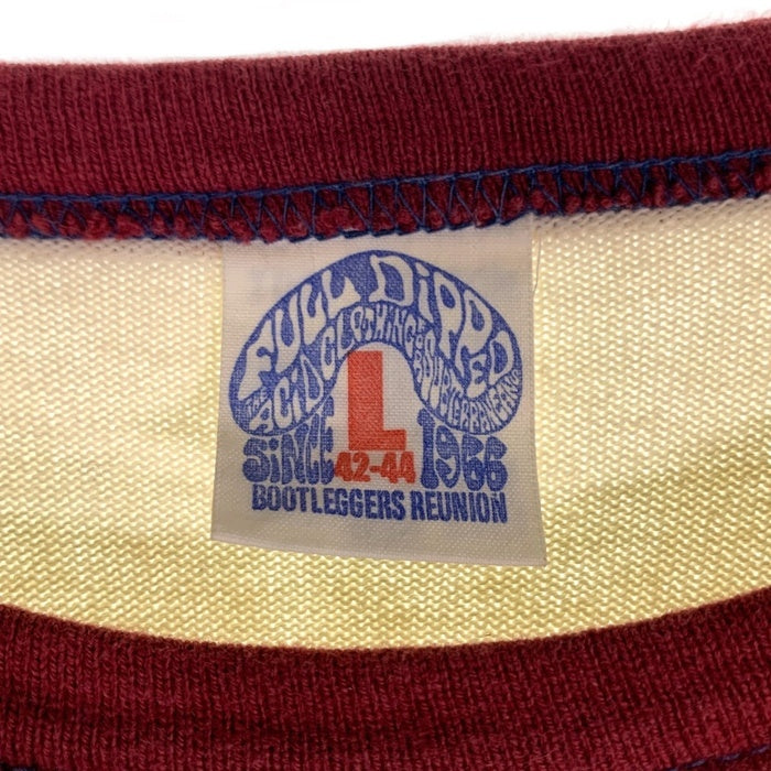 BOOTLEGGERS REUNION ブートレガーズリユニオン 七分丈 ラグランスリーブ フットボール Tシャツ ナチュラル Size L (42-44) 福生店