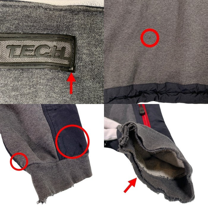 00's THE NORTH FACE ノースフェイス STEEP TECH スティーブテック スウェット ナイロン切替 プルオーバーマウンテンパーカー ジャケット チャコールグレー F05 Size XXXL 福生店