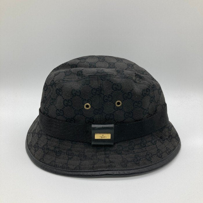 GUCCI グッチ GG柄 キャンバス ハット ブラック Size L 瑞穂店