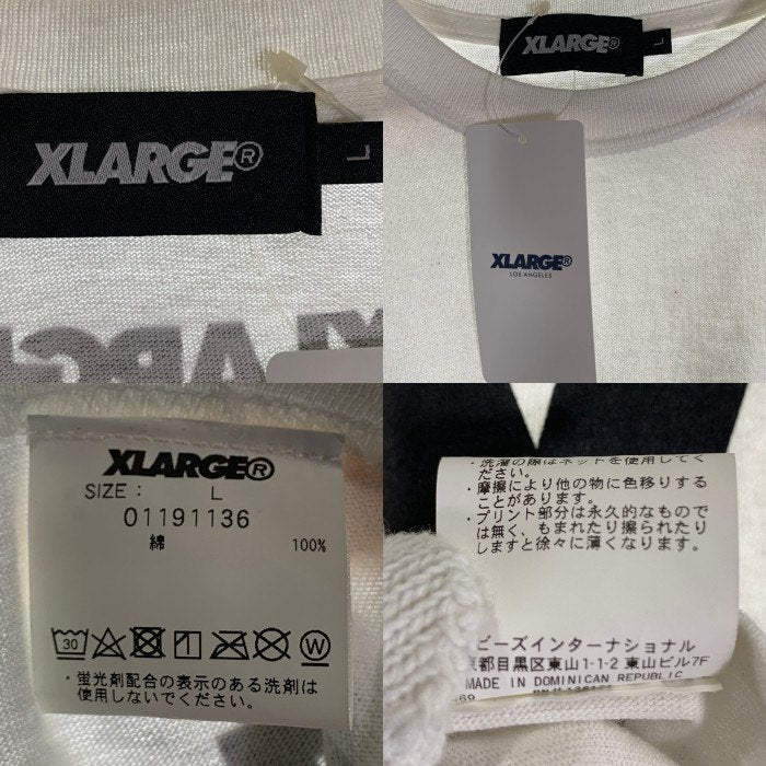 XLARGE エクストララージ BOUNTY HUNTER バウンティハンター プリントTシャツ ホワイト 01191136 Size L 福生店
