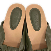 STACCATO スタッカート ツイストレザーフラットサンダル カーキ Size23.5 瑞穂店