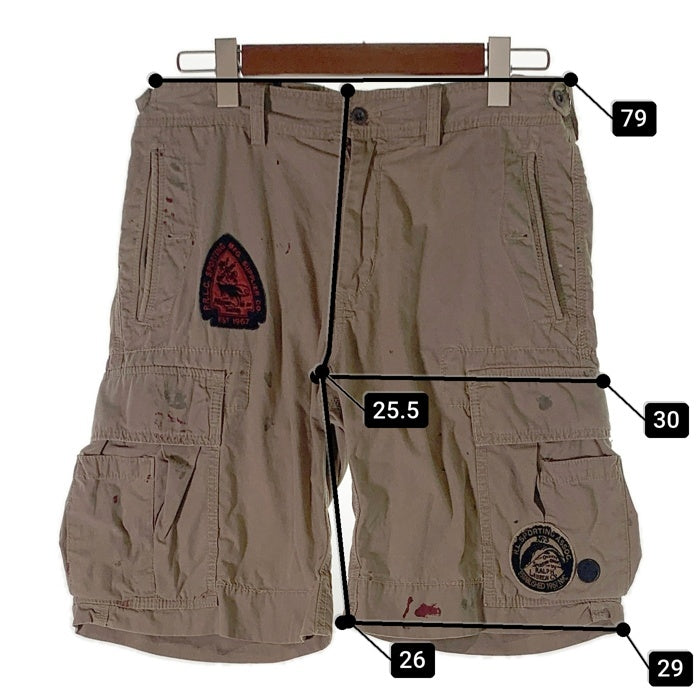 90's Ralph Lauren ラルフローレン ワッペン カーゴ ショーツ ハーフパンツ ベージュ Size 32 福生店