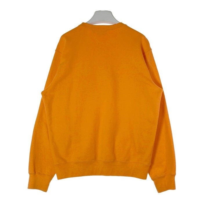 SUPREME シュプリーム 19SS Warm Up Crewneck フロントロゴプリントクルーネックスウェットトレーナー オレンジ sizeM 瑞穂店