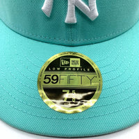 NEWERA ニューエラ Newyork Yankees ニューヨーク ヤンキース 5th Avenue Pack THE CAP別注 59FIFTY LOW PROFILE ベースボールキャップ サイドパッチ ティファニーブルー Size 7 5/8 (60.6cm) 福生店