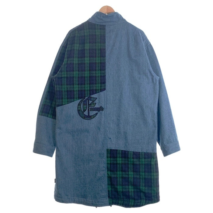 EXAMPLE エグザンプル E-51 DENIM MOD COAT デニム モッズコート ライトブルー Size XL 福生店