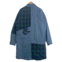 EXAMPLE エグザンプル E-51 DENIM MOD COAT デニム モッズコート ライトブルー Size XL 福生店