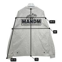 M&M エムアンドエム 刺繡 プリント ロングスリーブTシャツ アッシュグレー Size XL 瑞穂店