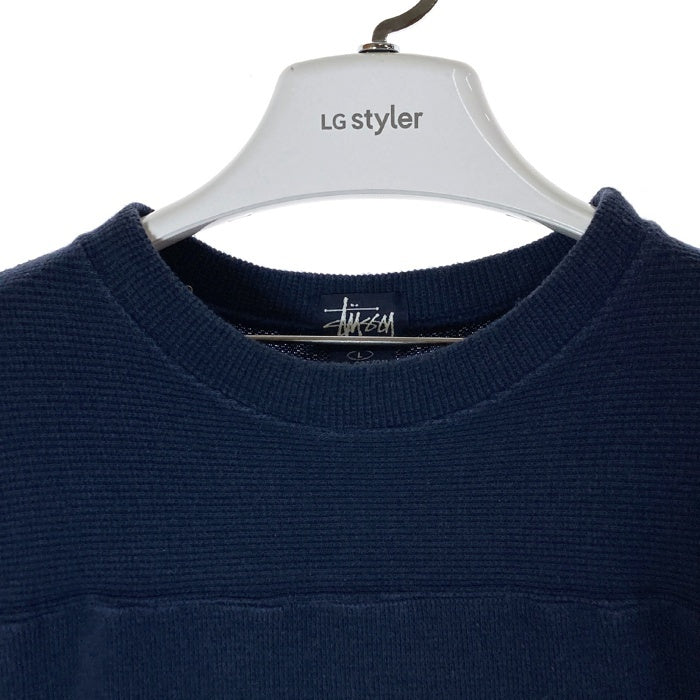 STUSSY ステューシー USA製 フットボールTシャツ サーマル ネイビー sizeL 瑞穂店