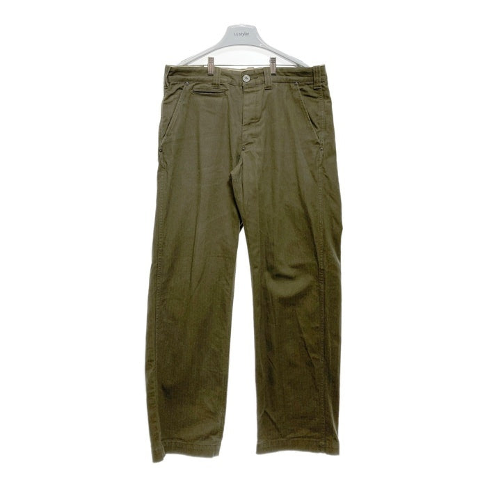 PAY DAY ペイデイ PD-EX01PT ハンバーガータグ 復刻 ヘリンボーン ワークパンツ カーキ size34 瑞穂店