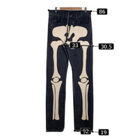 mnml ミニマル D184 Skeleton Denim スケルトン ブラックデニムパンツ ボーン Size 34 福生店