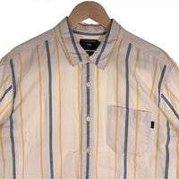 DOCKERS ドッカーズ Mens Regular Fit Short Sleeve Ultimate Shirt レギュラーフィット 半袖 シャツ ストライプ 55769-0226 Size L 福生店