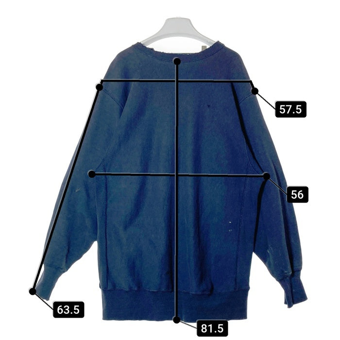 Champion チャンピオン 90's USA製 リバースウィーブ 目あり ダメージ加工 スウェットトレーナー ネイビー sizeXXXL 瑞穂店