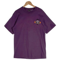 80's STUSSY ステューシー Skull Flouwer スカルフラワー 半袖 Tシャツ USA製 パープル Size L 福生店