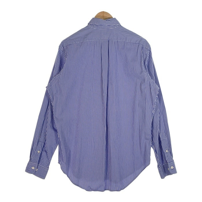 Ralph Lauren ラルフローレン CLASSIC FIT ボタンダウン ストライプシャツ ブルー ホワイト Size 16 福生店