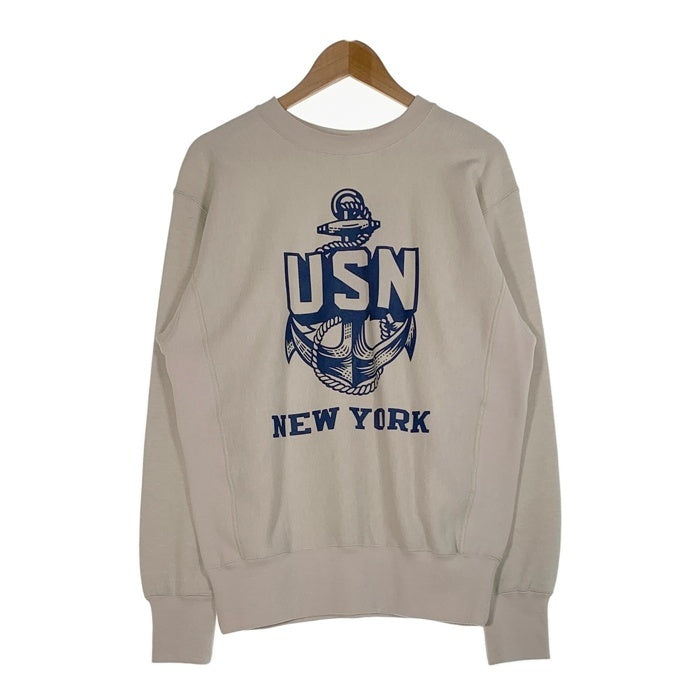 FREEWHEELERS フリーホイーラーズ セットイン・スウェットシャツ トレーナー オートミール U.S.NAVY NEW YORK Size M 福生店