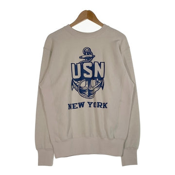 FREEWHEELERS フリーホイーラーズ セットイン・スウェットシャツ トレーナー オートミール U.S.NAVY NEW YORK Size M 福生店