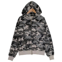 9090 ナインティナインティ King Logo Thermal Zip Hoodie サーマル ジップアップパーカー フーディー グレー NN1931 Size L 福生店