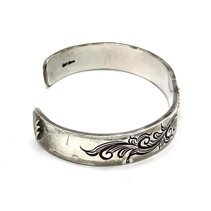 Dear Blossom ディアブロッサム 12mm K18 唐草 シルバーバングル SILVER 福生店