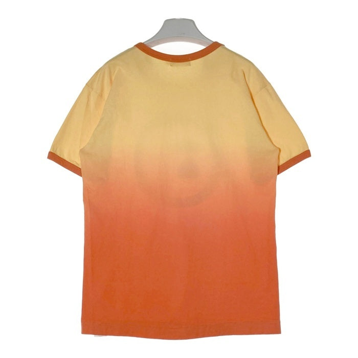 A BATHING APE アベイシングエイプ 90's MADEWITHGENERAL グラデーション リンガー 前面プリント Tシャツ イエローxオレンジ sizeL 瑞穂店