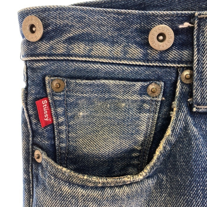 STUSSY ステューシー REDLINE 日本製 シンチバック サスペンダーボタン 赤耳 デニムパンツ インディゴ size32 瑞穂店