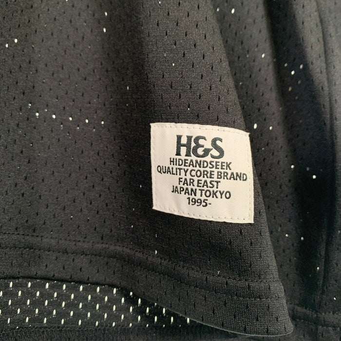 Hide and Seek ハイドアンドシーク 26SS Mesh L/S Tee メッシュ ロングスリーブTシャツ ラバープリント ブラック HC-040426 Size XL 福生店