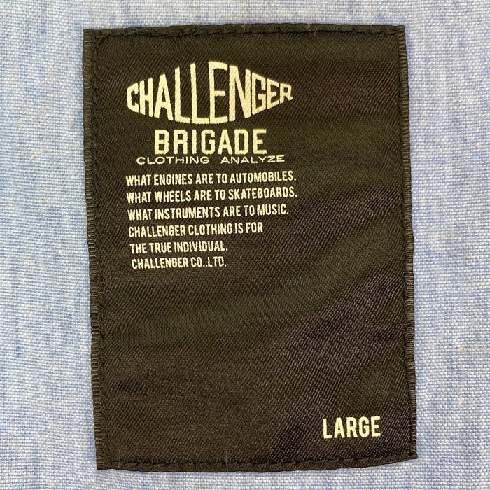 CHALLENGER チャレンジャー NO PAIN NO GAIN WESTERN SHIRT シャンブレー ウェスタンシャツ ブルー sizeL 瑞穂店