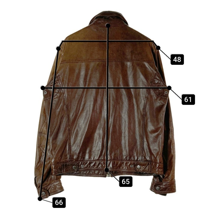 Massimo Dutti マッシモデュッティ シープレザージャケット ブラウン sizeL 瑞穂店