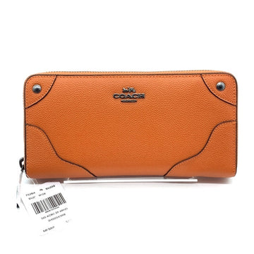 COACH コーチ F52645 ラウンドファスナーレザーウォレット オレンジ 福生店