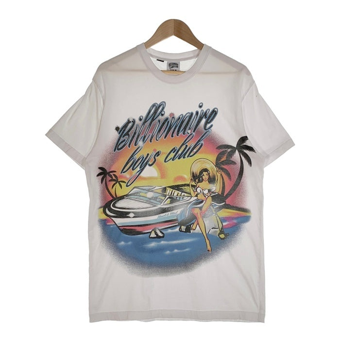 BILLIONAIRE BOYS CLUB ビリオネアボーイズクラブ オーバーサイズ プリントTシャツ ホワイト Size M 福生店