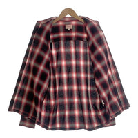 BIG MIKE ビッグマイク Light Flannel Shirt 長袖 オンブレチェックシャツ レッド Size L 福生店